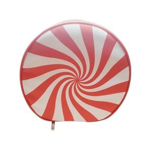 Clinique Round Makeup Bag With Handle And Zipper Closure